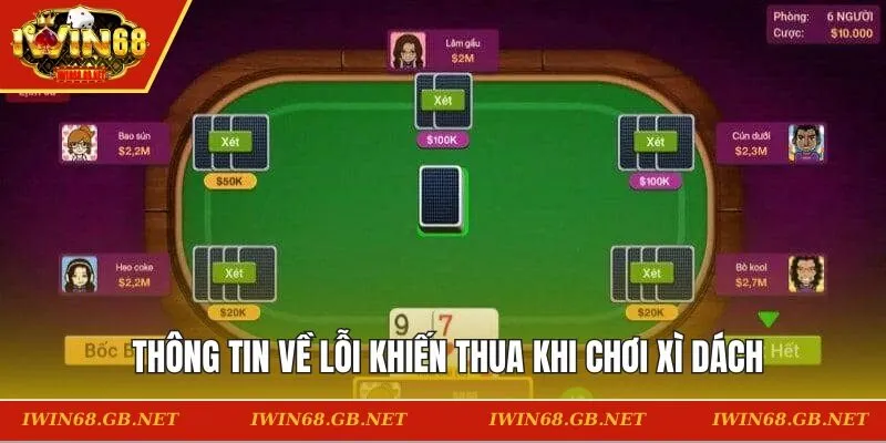 Thông tin về lỗi khiến thua khi chơi xì dách